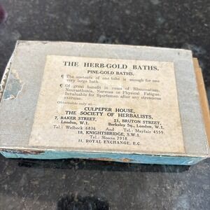 1932‎ Culpeper House Herbs Society Of Herbalists Herb Pine Gold Bath London